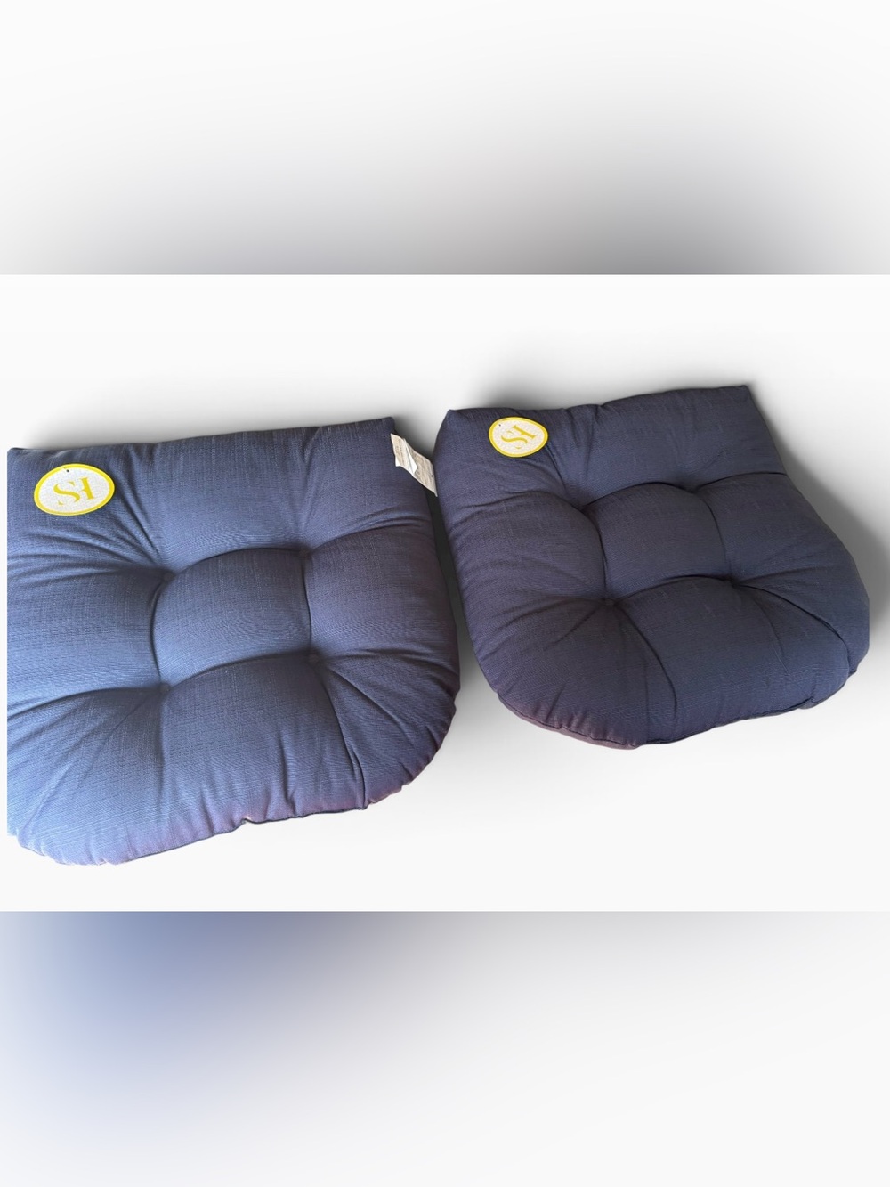 Sweet Home Navy Tufted Chair Cushions Set of 2